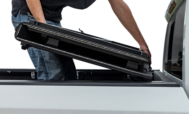 Access LOMAX Pro Series 2022+ Rivian R1T 4ft 6in Bed (w/ OEM Tonneau Track) Cover -Blk Diamond Mist