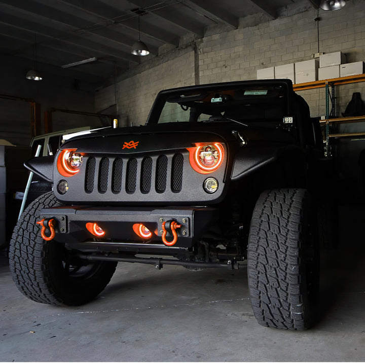Oracle 7in High Powered LED Headlights - Black Bezel - ColorSHIFT