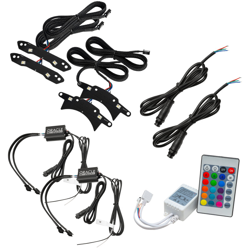 Oracle 15-21 Dodge Challenger RGB+W Headlight DRL Kit - ColorSHIFT w/ Simple Controller