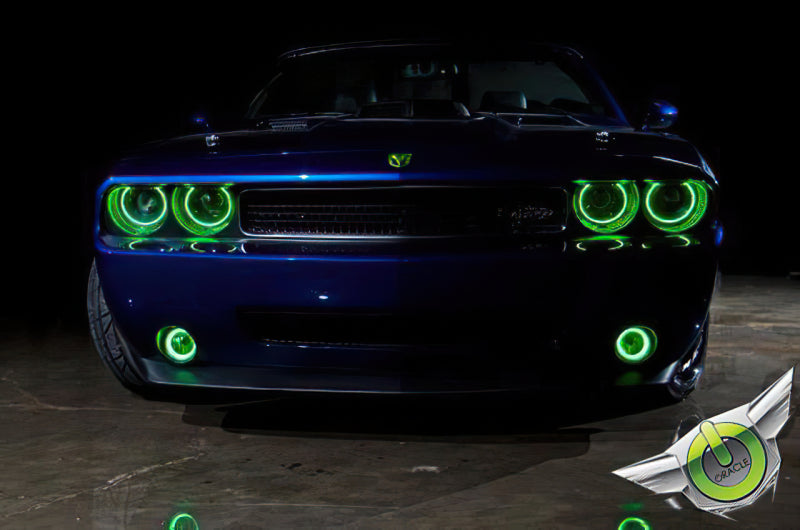 Oracle Dodge Challenger 08-14 Halo Kit (ProjectorHL) - ColorSHIFT w/ BC1 Controller