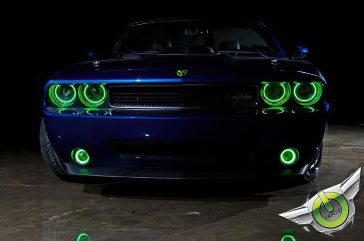 Oracle Dodge Challenger 08-14 Halo Kit (ProjectorHL) - ColorSHIFT w/o Controller