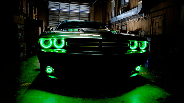 Oracle 15-23 Dodge Challenger LED Surface Mount Projector Fog Halo Kit - Blue