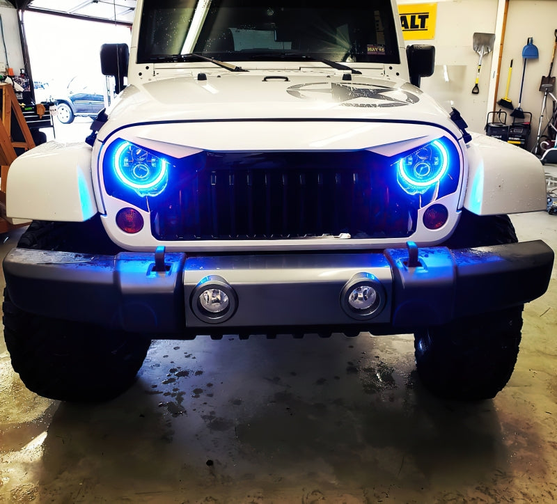 Oracle 7in High Powered LED Headlights - Black Bezel - ColorSHIFT