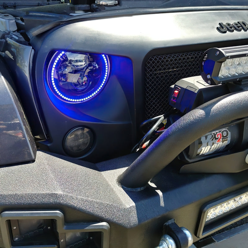 Oracle 7in High Powered LED Headlights - Black Bezel - ColorSHIFT