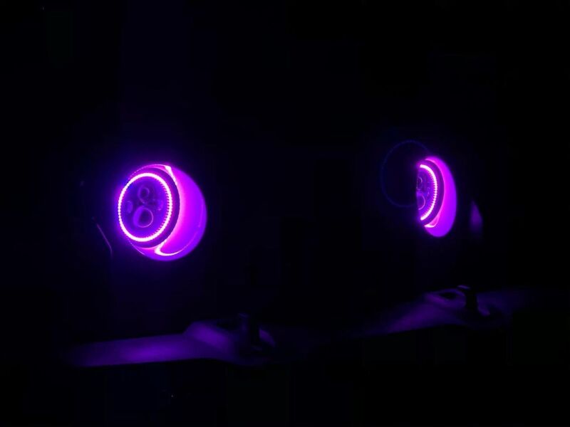 Oracle 7in High Powered LED Headlights - Black Bezel - ColorSHIFT