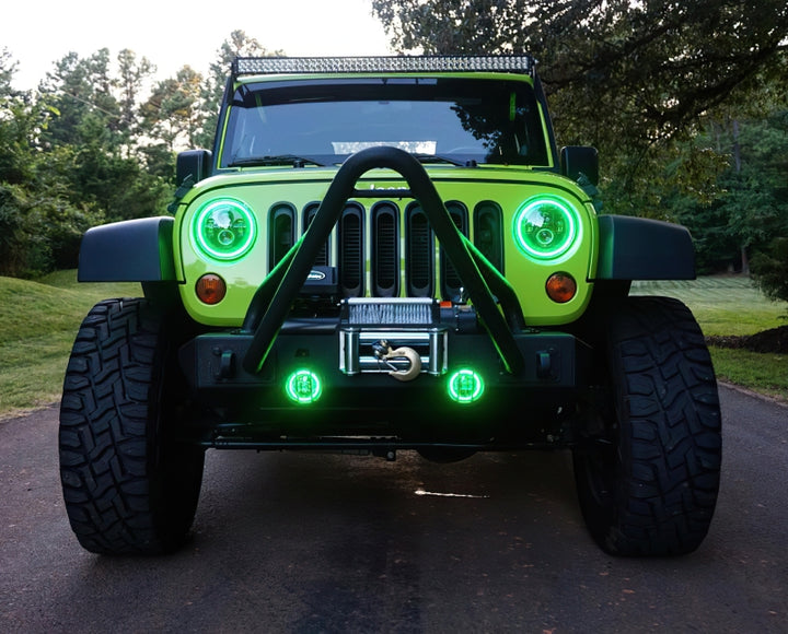 Oracle 7in High Powered LED Headlights - Black Bezel - ColorSHIFT