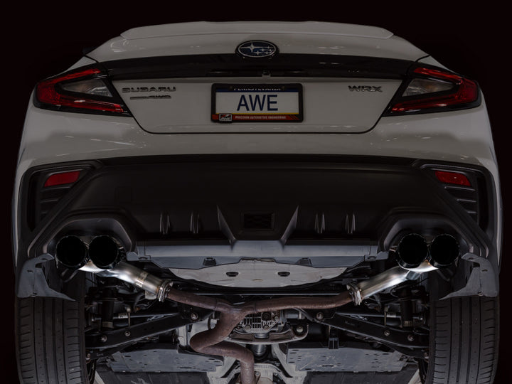 AWE Tuning 22-25 Subaru VB WRX Track Edition Axle-Back Exhaust - Diamond Black Tips