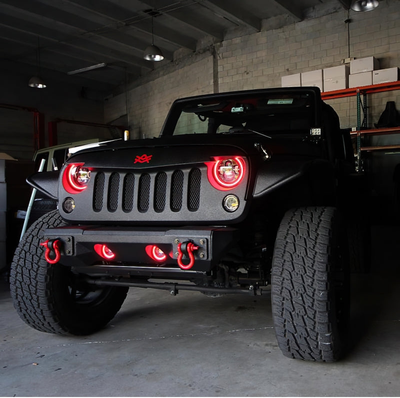 Oracle 7in High Powered LED Headlights - Black Bezel - ColorSHIFT