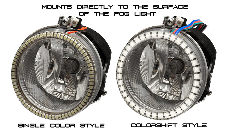 Oracle Dodge Challenger 08-14 LED Waterproof Fog Halo Kit - ColorSHIFT