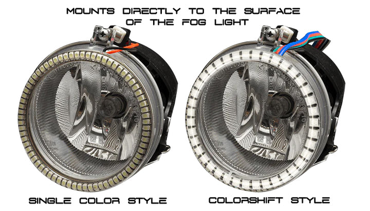 Oracle Dodge Challenger 08-14 LED Waterproof Fog Halo Kit - ColorSHIFT
