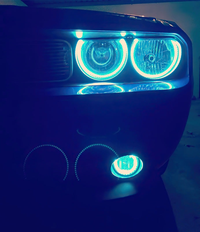 Oracle Dodge Challenger 08-14 Halo Kit (NonProjectorHL) - ColorSHIFT w/ Simple Controller