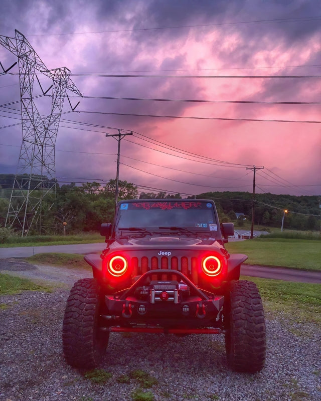 Oracle 7in High Powered LED Headlights - Black Bezel - ColorSHIFT