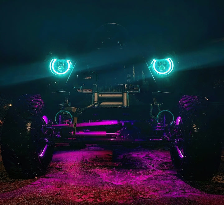 Oracle 7in High Powered LED Headlights - Black Bezel - ColorSHIFT