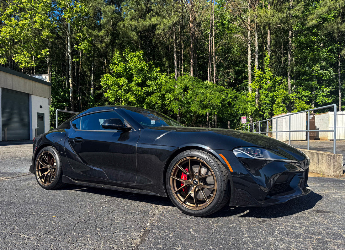 Toyota Supra 3.0 Premium with Apex VS5-RS wheels and Continental tires