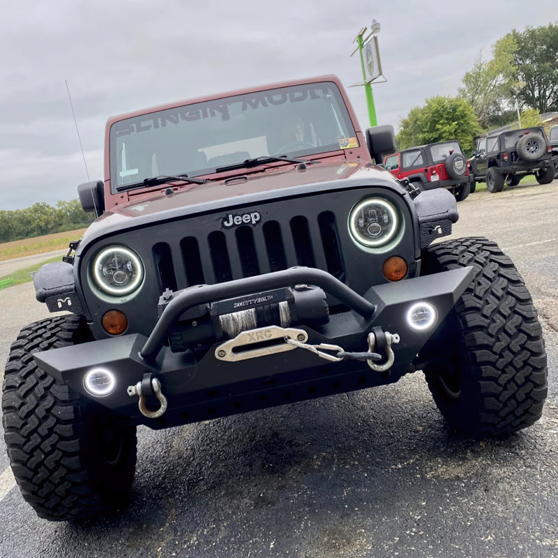 Oracle 7in High Powered LED Headlights - Black Bezel - ColorSHIFT