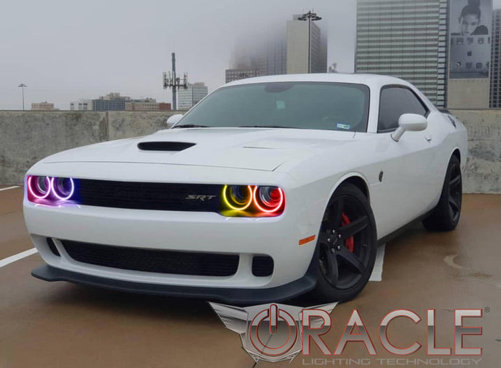 Oracle Dodge Challenger 08-14 LED Waterproof Halo Kit - ColorSHIFT w/o Controller