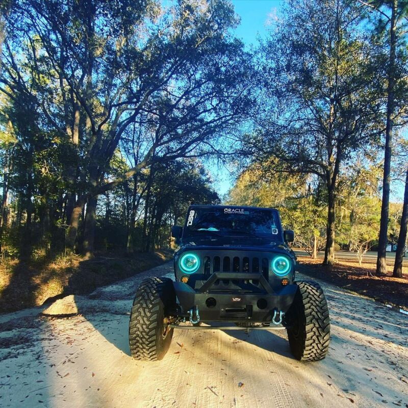 Oracle 7in High Powered LED Headlights - Black Bezel - ColorSHIFT