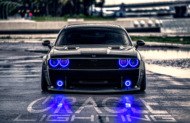 Oracle Dodge Challenger 08-14 LED Waterproof Halo Kit - ColorSHIFT w/ 2.0 Controller