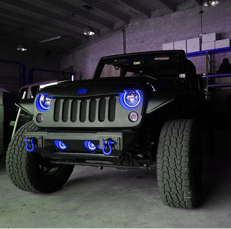 Oracle 7in High Powered LED Headlights - Black Bezel - ColorSHIFT